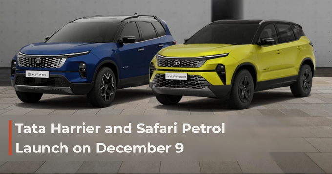 Tata Harrier and Safari Petrol Launch on December 9